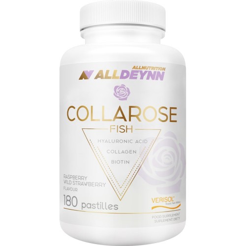 Allnutrition ALLDEYNN Collarose Fish - 180 Pastilles Raspberry Wild Strawberry - Collagen