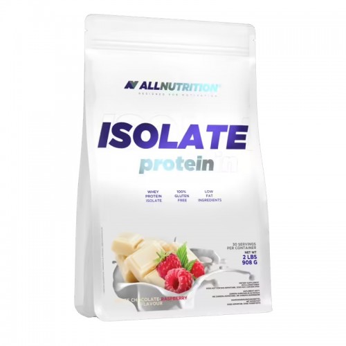 Allnutrition Isolate Protein - 908g white chocolate raspberry *BEST BEFORE 10/2024* - Whey Isolate & Hydrolysate