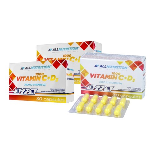 Allnutrition Vitamin C1000 + D3 - 90 Caps - Vitamin C