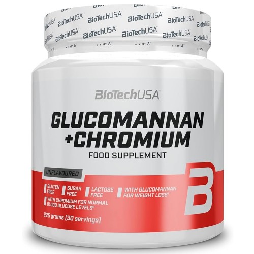 Biotech Usa Glucomannan + Chromium - 225g - Carb & Fat Blocker