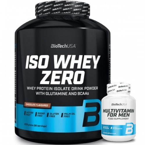 Biotech Usa Iso Whey Zero - 2270 g + Multivitamin For Men - 60 Tabs - Proteins