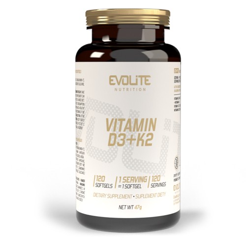 Evolite D3+K2 - 120 Softgels - Bone & Joint Support