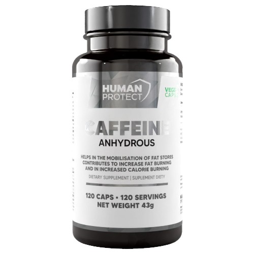 Human Protect Caffeine Anhydrous - 120 caps - Focus & Energy