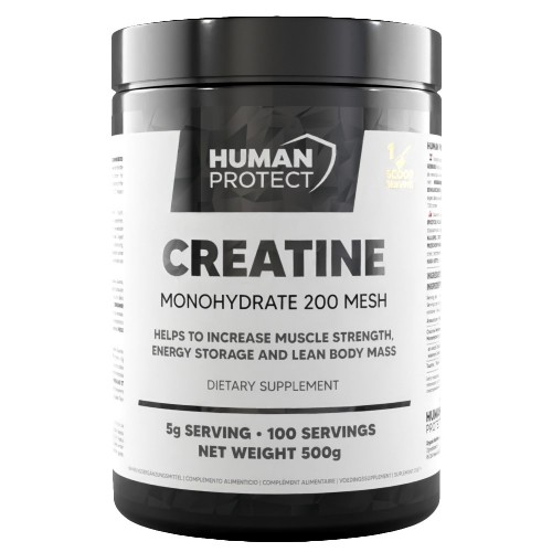 Human Protect Creatine Monohydrate - 500g Unflavoured - Endurance & Strength