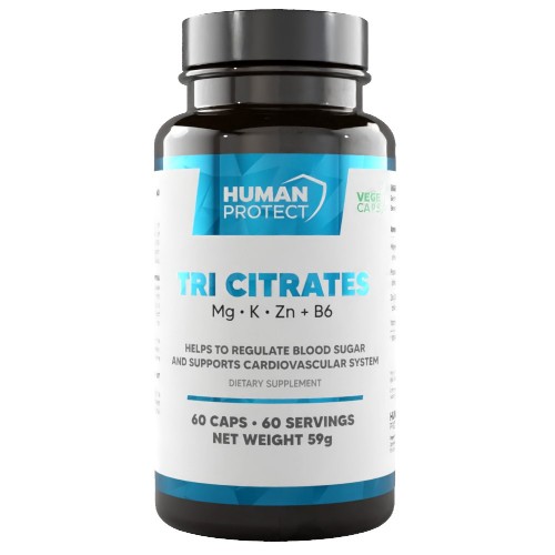 Human Protect Tri Citrates - 60 caps - Minerals