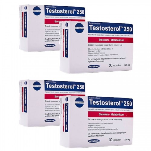 Megabol Testosterol 250 - 120 Caps (4x30caps) - Hormone Support