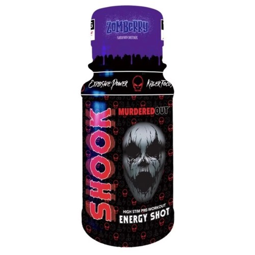 Murdered Out SHOOK Pre-Workout Shot - 60ml (Pack of 12) - Pre Workout - Stimulants