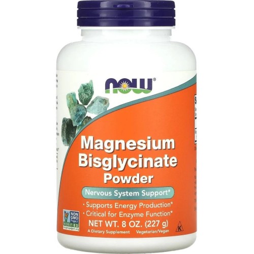 NOW Foods Magnesium Bisglycinate Powder - 227g - Sleep Aid