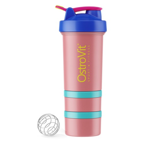 OstroVit Shaker Premium 450 ml Miami Vibes Edition Blue - Pink - Accessories