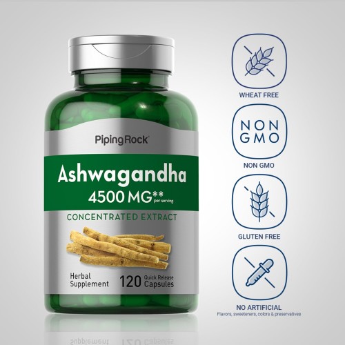 Piping Rock Ashwagandha 4500 - 120 caps - Focus & Energy