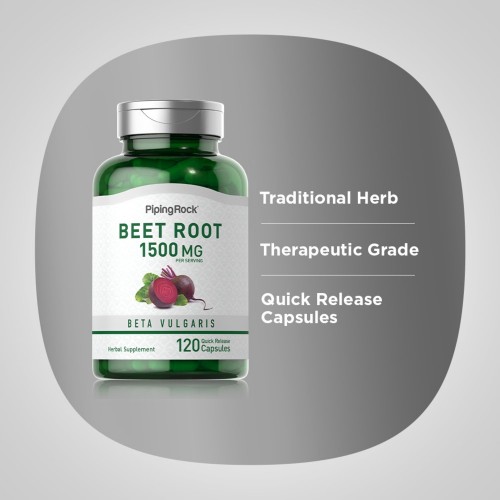 Piping Rock Beet Root 1500 - 120 caps - Herbs & Plant Extracts