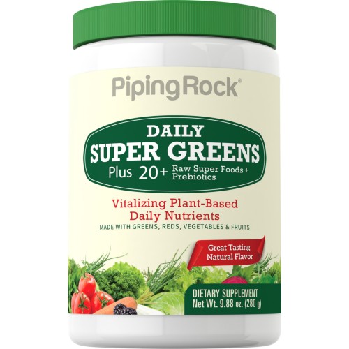 Piping Rock Daily Super Greens Powder - 280g - Vitamins & Minerals