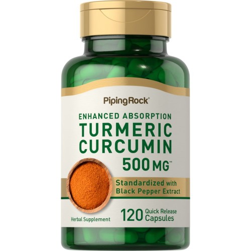 Piping Rock Standardized Turmeric Curcumin 500 - 120 caps - Antioxidants