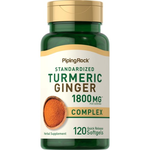 Piping Rock Standardized Turmeric Ginger 1800 - 120 caps - Antioxidants