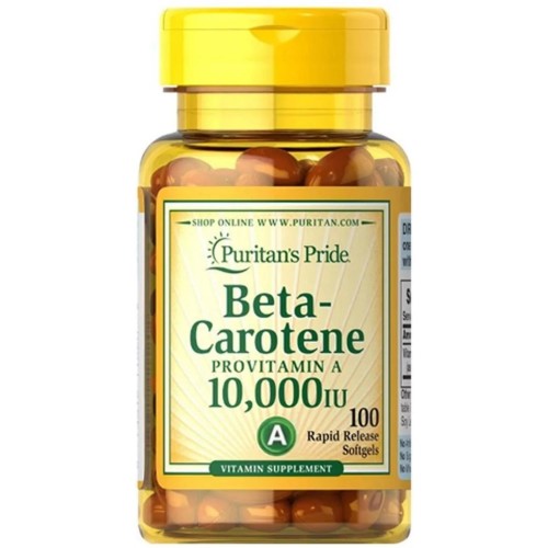 Puritan's Pride Beta-Carotene 10000IU - 100 softgels - Other Vitamins