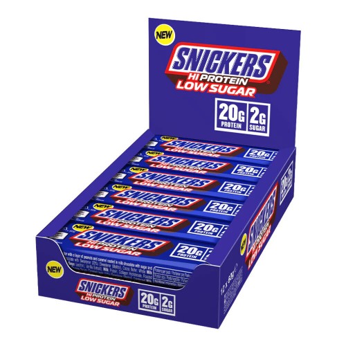 Snickers Hi-Protein Low Sugar Bar - 57 g (Box of 12) - Protein Bars