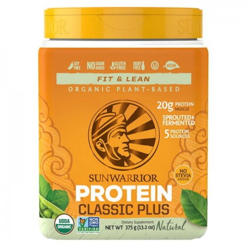 Sunwarrior Protein Classic Plus Organic - 375g Unflavoured - Vegan Protein