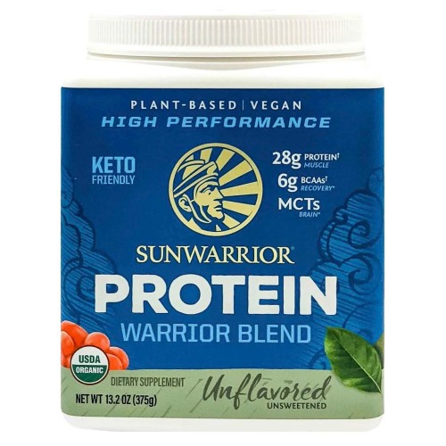 Sunwarrior Warrior Blend Organic - 375g Unflavoured - Vegan Protein