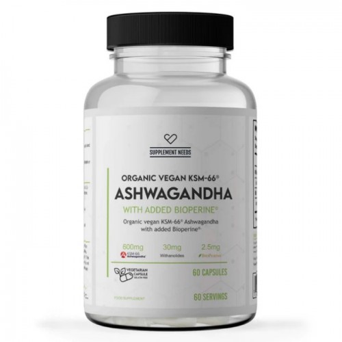 Supplement Needs Ashwagandha KSM-66 - 60 Caps - Focus & Energy