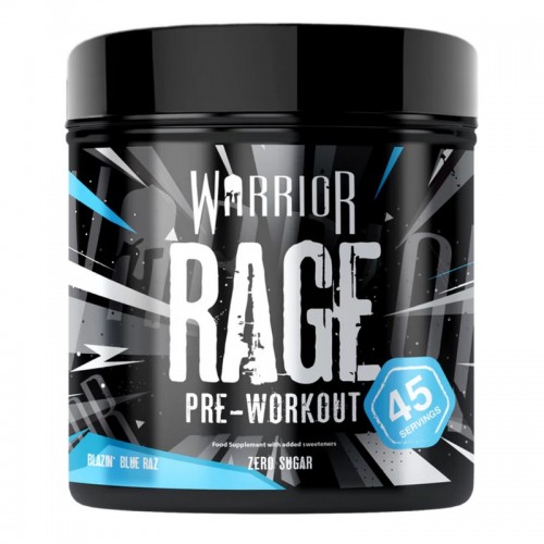 Warrior Rage - 45 servings blue raspberry *BEST BEFORE 05/2024* - Pre Workout - Stimulants