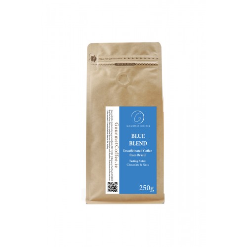 Gourmet Coffee Beans - Blue Blend Decaffeinated Coffee beans from Brazil 250g - Healthy Food