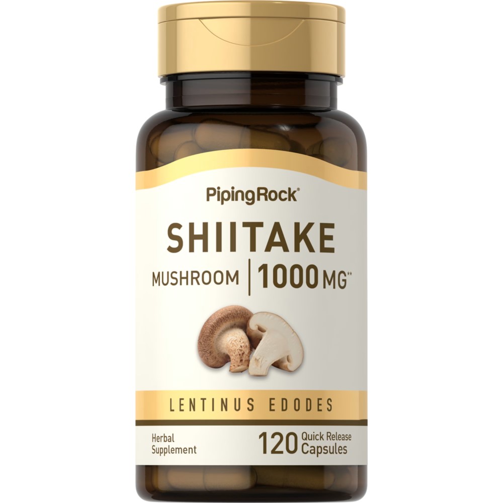 Piping Rock Shiitake Mushroom 1000mg - 120 Quick Release Capsules