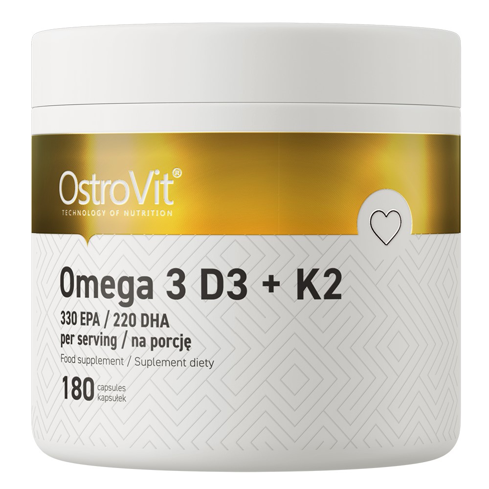 OstroVit Omega 3 D3 + K2 - 180 Caps