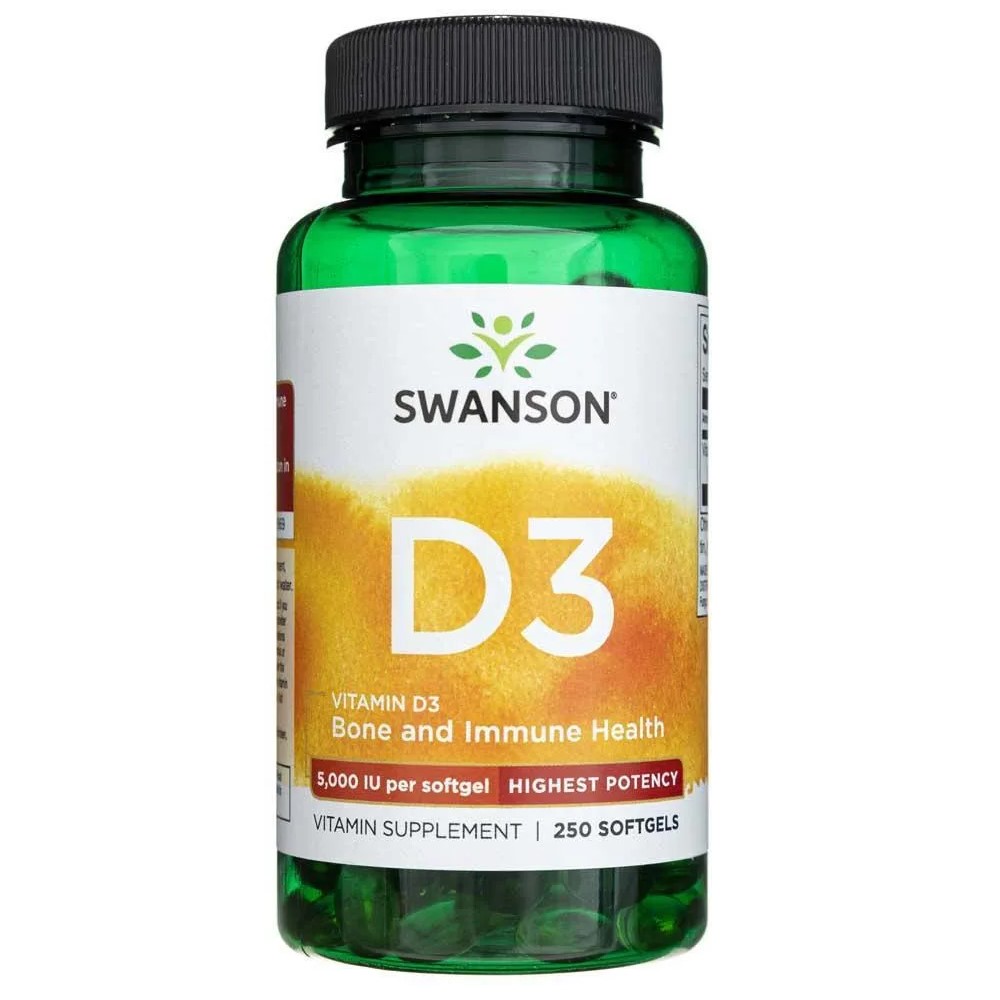 Swanson Vitamin D-3 5000 IU - 250 softgels