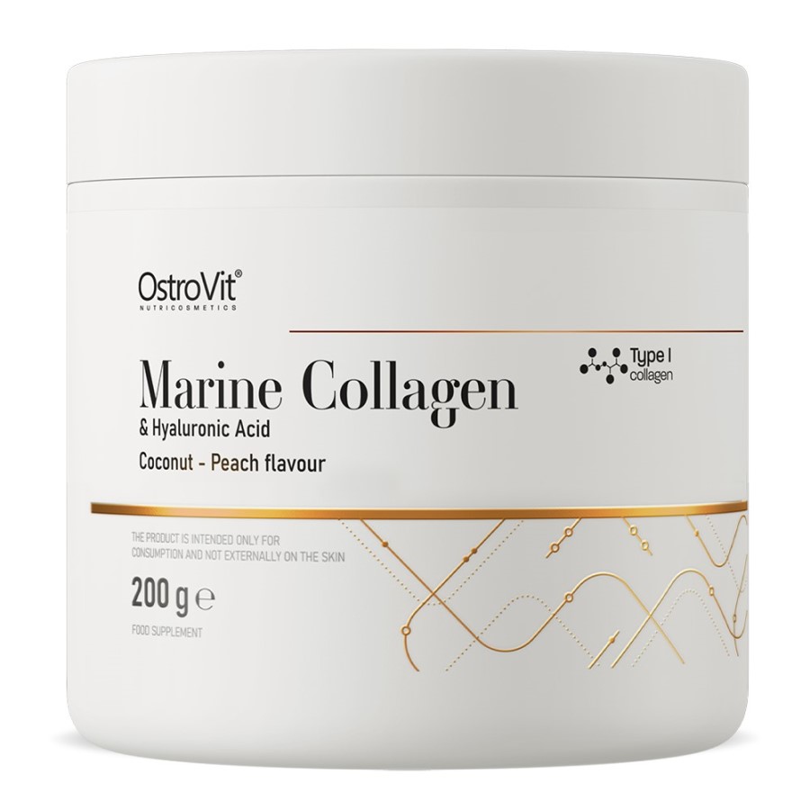 OstroVit Marine Collagen With Hyaluronic Acid And Vitamin C - 200 g coconut and peach