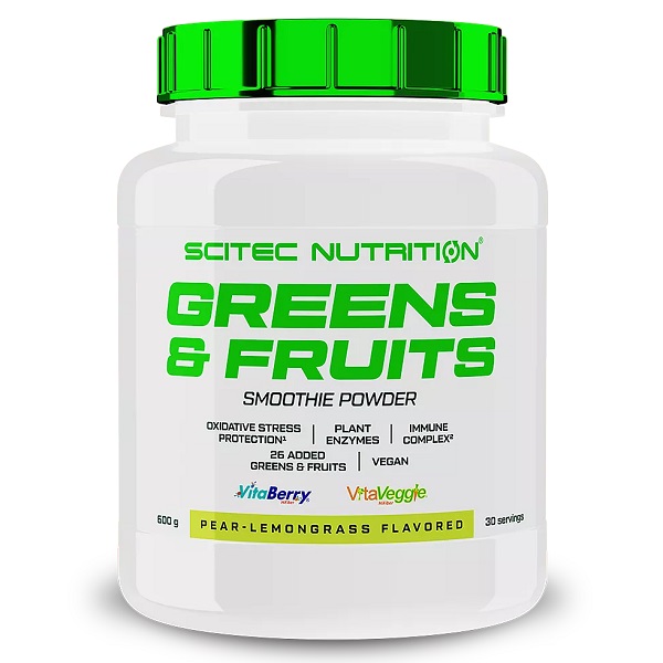 Scitec Nutrition Greens & Fruits - 600 g Pear Lemon Grass