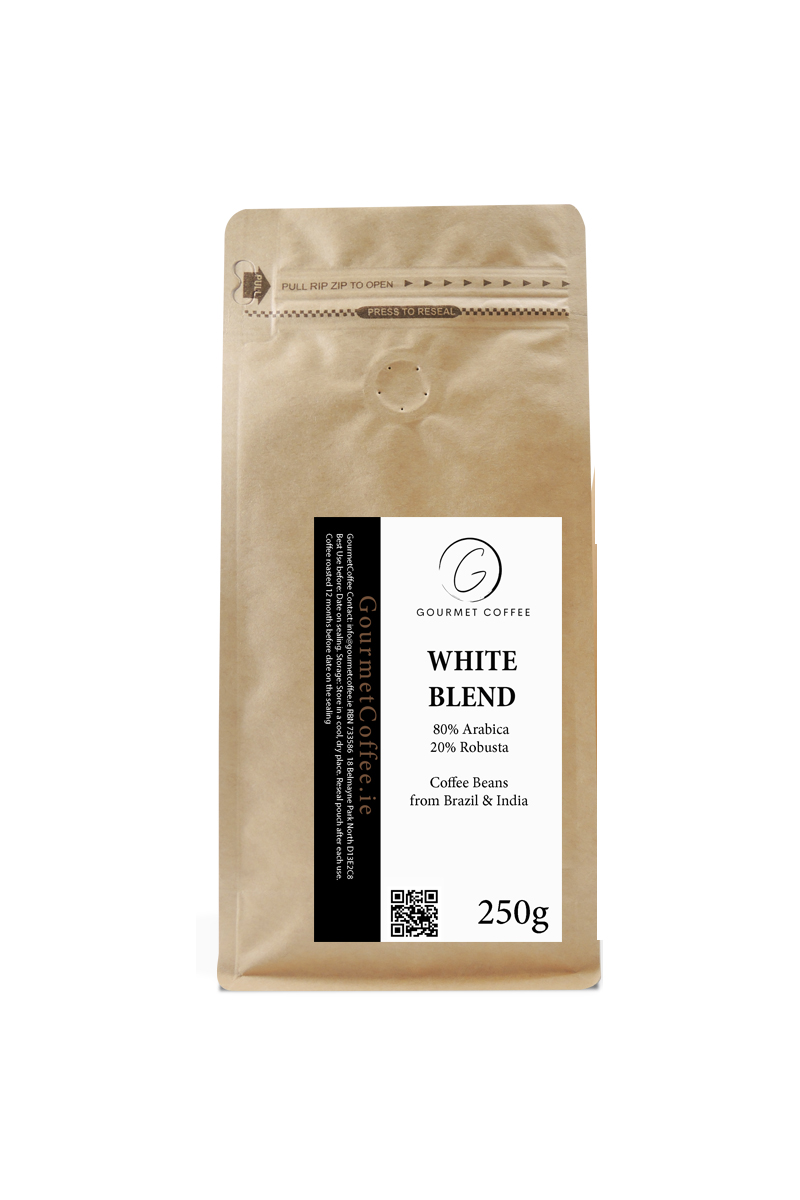 Gourmet Coffee Beans - White Blend Coffee from Brazil and India 1kg