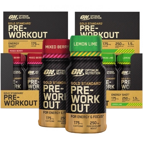 Optimum Nutrition Gold Standard Pre-Workout Energy Shot - 60 ml (Pack of 12)